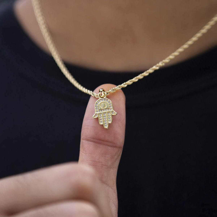 18k Vermeil Hamsah Micro Pendant - The GLD Shop