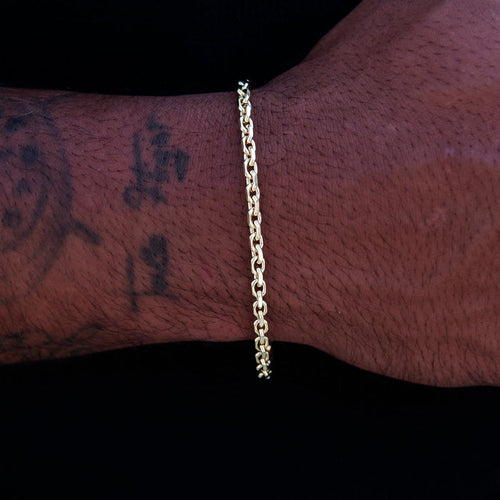 3.6MM Open Box Bracelet in Yellow Gold