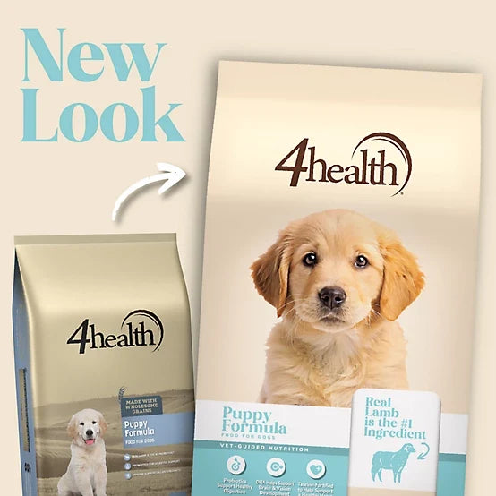4health with Wholesome Grains Puppy Formula Dry Dog Food, 5lb