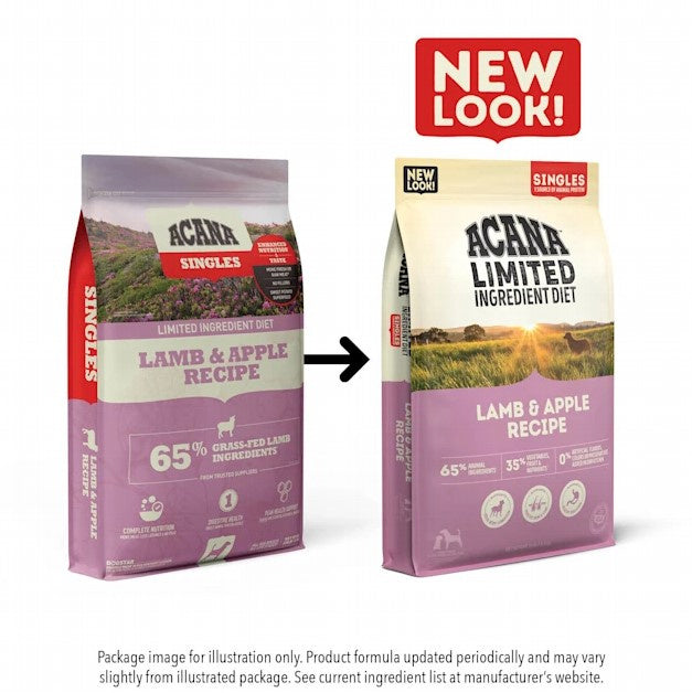 ACANA Singles, Lamb & Apple Recipe, Limited Ingredient Diet Dry Dog Food