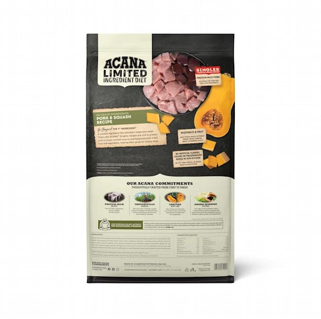 ACANA Singles, Pork & Squash Recipe, Limited Ingredient Diet Dry Dog Food