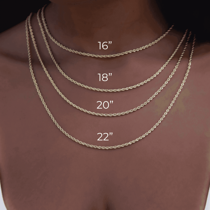 Baguette Chain Link Necklace in White Gold - 8mm - The GLD Shop