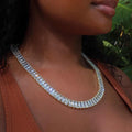 Baguette Tennis Necklace in Yellow Gold - The GLD Shop