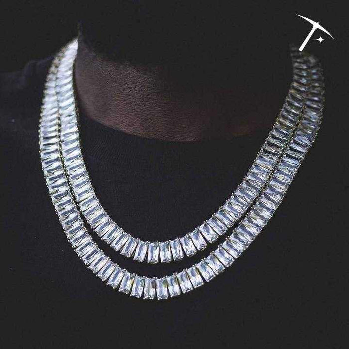 Baguette Tennis Necklace in Yellow Gold - The GLD Shop