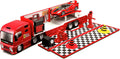 Bburago Ferrari Race & Play Racing Hauler – 1:43 Scale, Red
