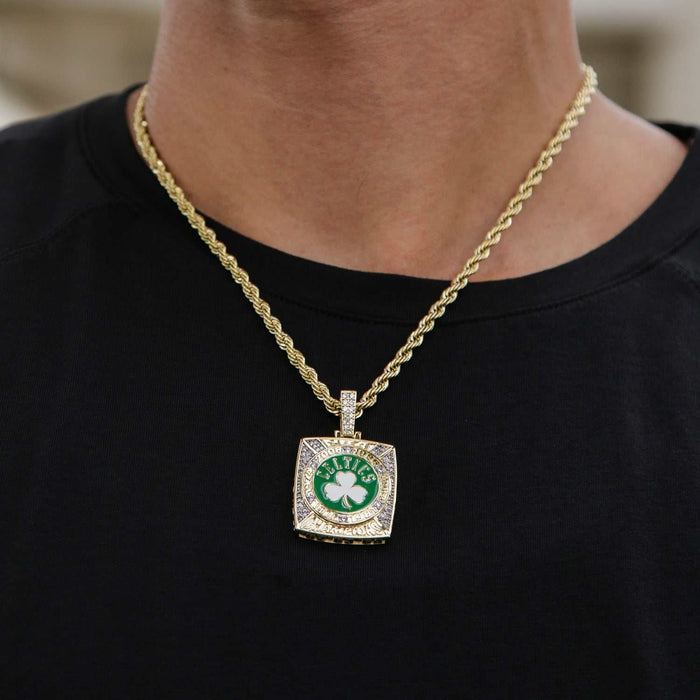 Boston Celtics Championship Pendant - Yellow Gold