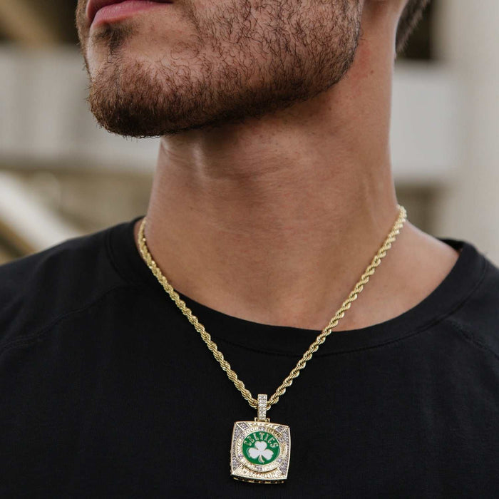 Boston Celtics Championship Pendant - Yellow Gold