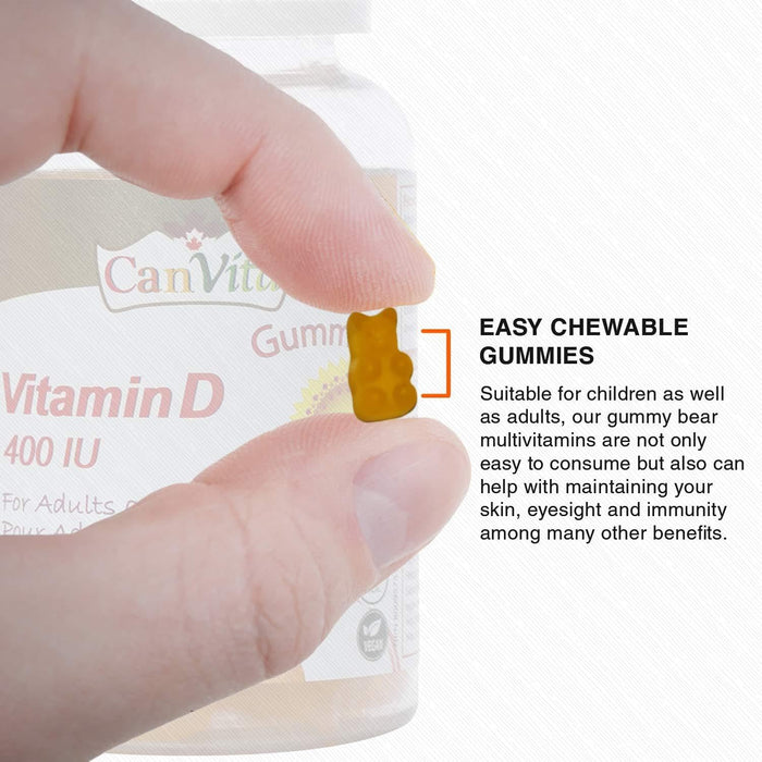 Canvita Vitamin D 400 IU for Adults and Kids (Sugar Free)
