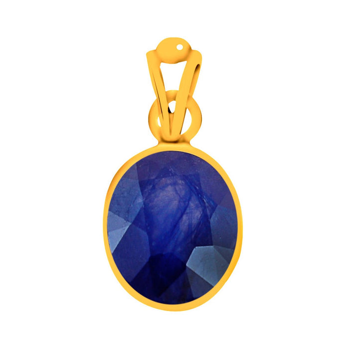 Certified Blue Sapphire Neelam Panchdhatu Pendant 3cts or 3.25ratti