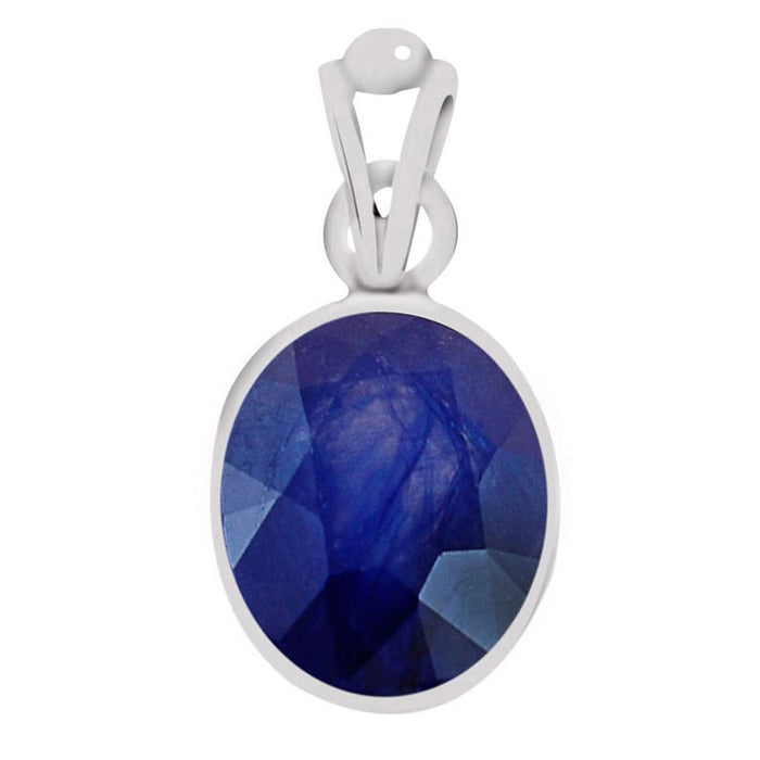 Certified Blue Sapphire (Neelam) Silver Pandent 9.3cts or 10.25ratti