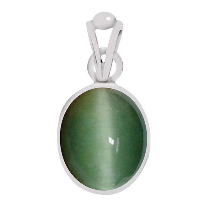 Certified Cat's Eye (Lehsuniya) Silver Pendant 5.5cts or 6.25ratti
