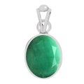 Certified Emerald (Panna) Silver Pendant 3.9cts or 4.25ratti