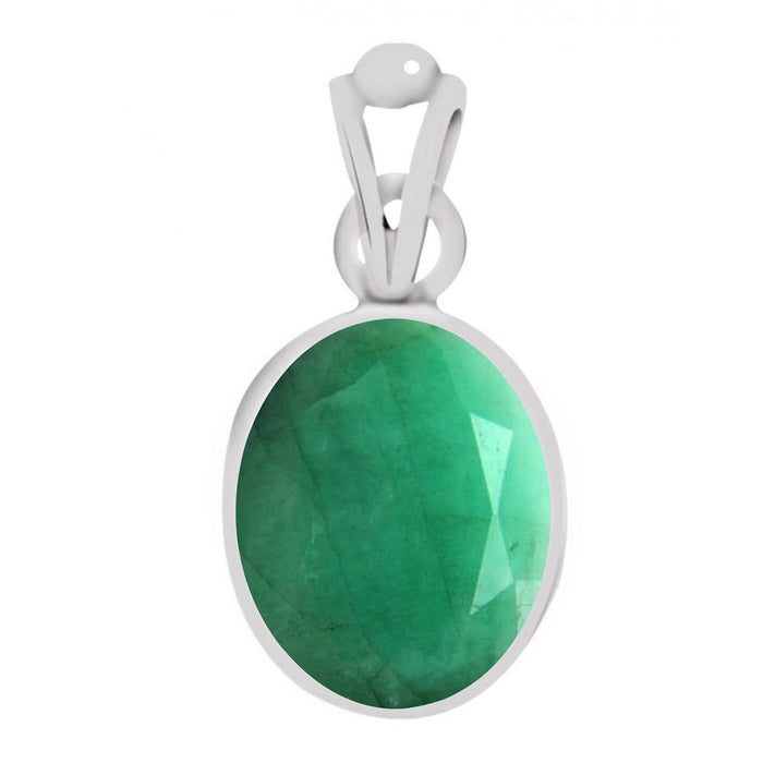 Certified Emerald (Panna) Silver Pendant 6.5cts or 7.25ratti