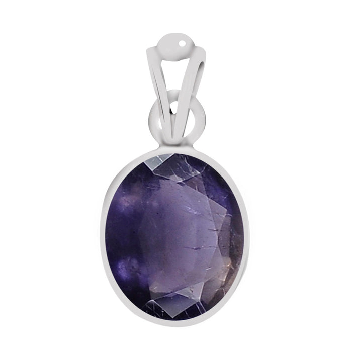 Certified Iolite (Neeli) Silver Pendant 4.8cts or 5.25ratti