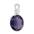 Certified Iolite (Neeli) Silver Pendant 6.5cts or 7.25ratti