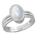 Certified Moonstone 3.9cts or 4.25ratti 92.5 Sterling Silver Adjustable Ring