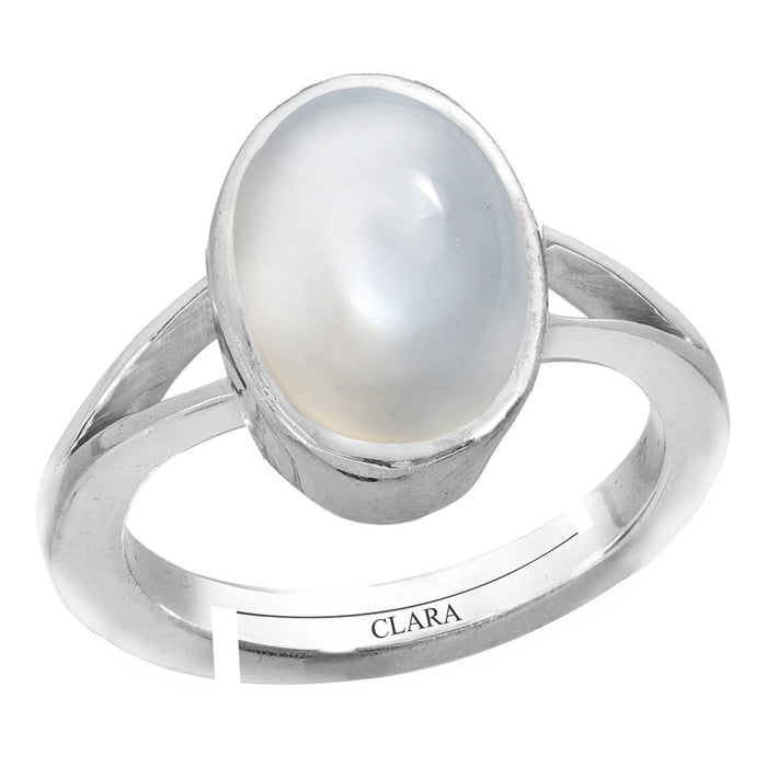 Certified Moonstone 5.5cts or 6.25ratti 92.5 Sterling Silver Adjustable Ring