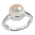 Certified Pearl Moti 6.5cts or 7.25ratti 92.5 Sterling Silver Adjustable Ring