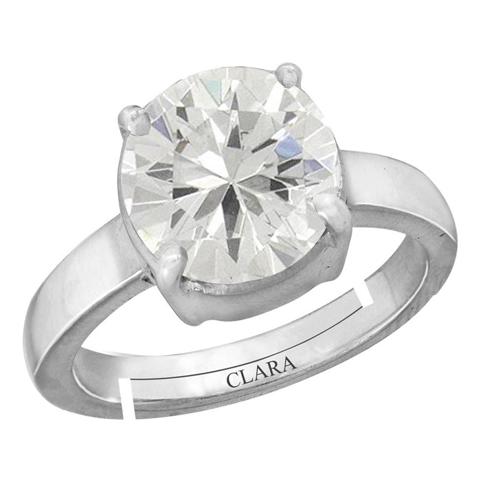 Certified Zircon 4.8cts or 5.25ratti 92.5 Sterling Silver Adjustable Ring