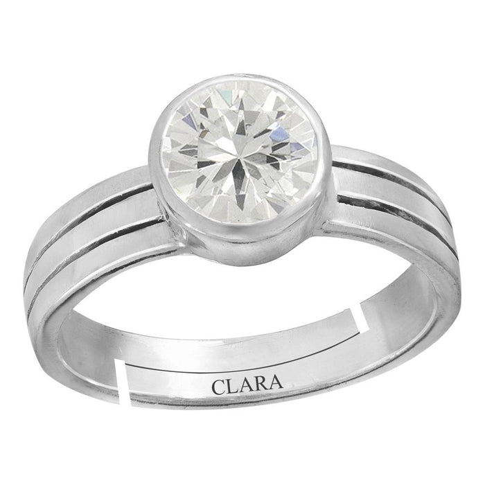Certified Zircon 6.5cts or 7.25ratti 92.5 Sterling Silver Adjustable Ring