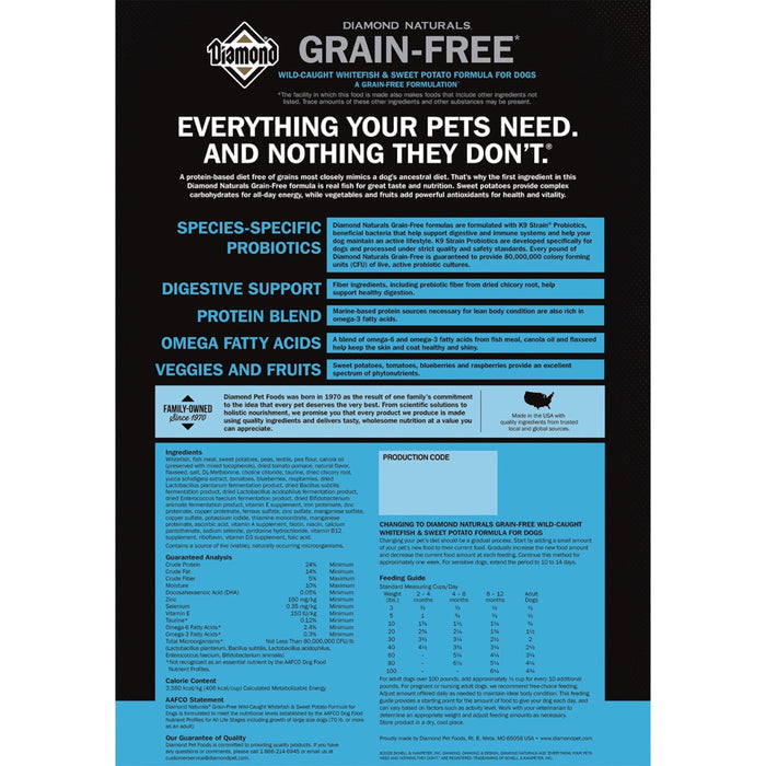 Diamond Naturals Grain-Free Wild-Caught Whitefish & Sweet Potato Formula Dry Dog Food