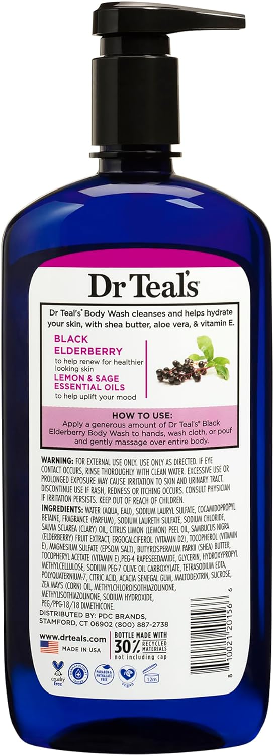Dr. Teal's Black Elderberry Body Wash (710ml)