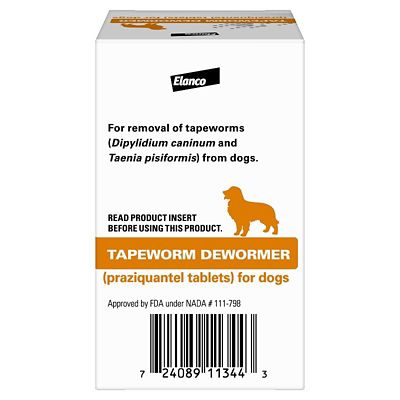 Elanco Tapeworm Dewormer for Dogs, 5 Tablets