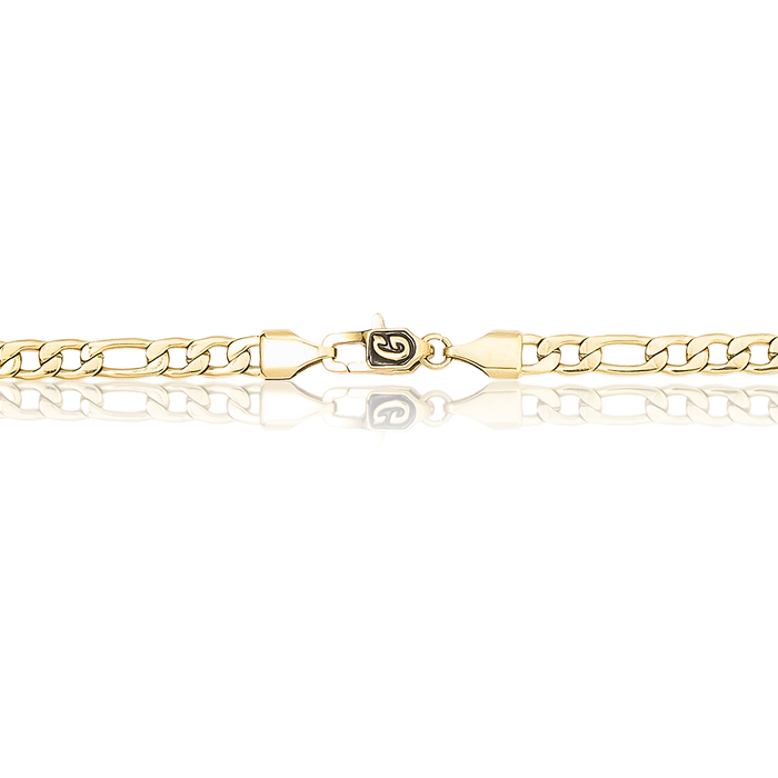 Figaro Chain in Yellow Gold - 4mm