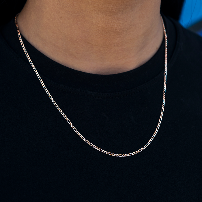 Figaro Necklace in Rose Gold- 2mm