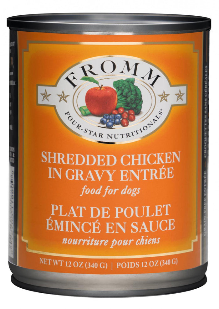 Fromm Four Star Shredded Chicken in Gravy Entree Canned Dog Food