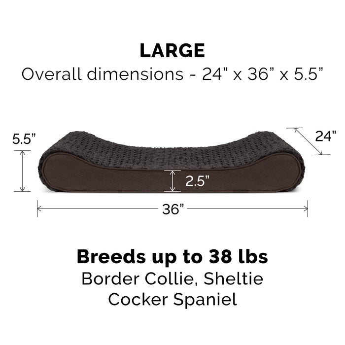 FurHaven Ultra Plush Luxe Lounger Orthopedic Dog Bed - Large, Chocolate