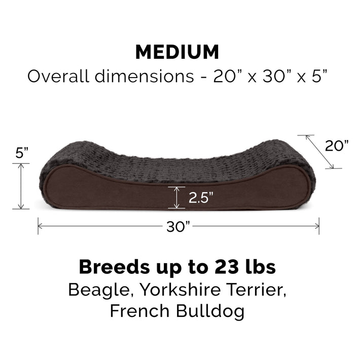 FurHaven Ultra Plush Luxe Lounger Orthopedic Dog Bed - Medium, Chocolate
