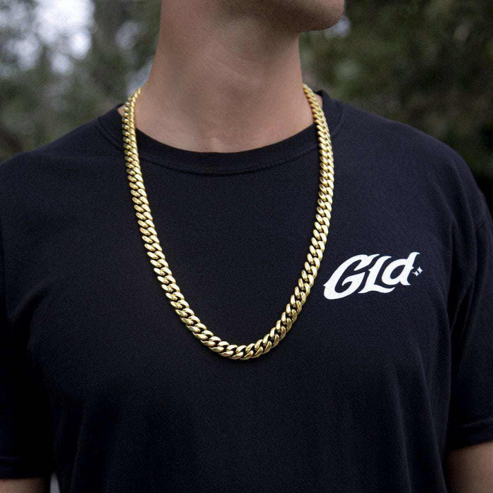 GLD Signature Cuban in Yellow Gold- 12mm - The GLD Shop