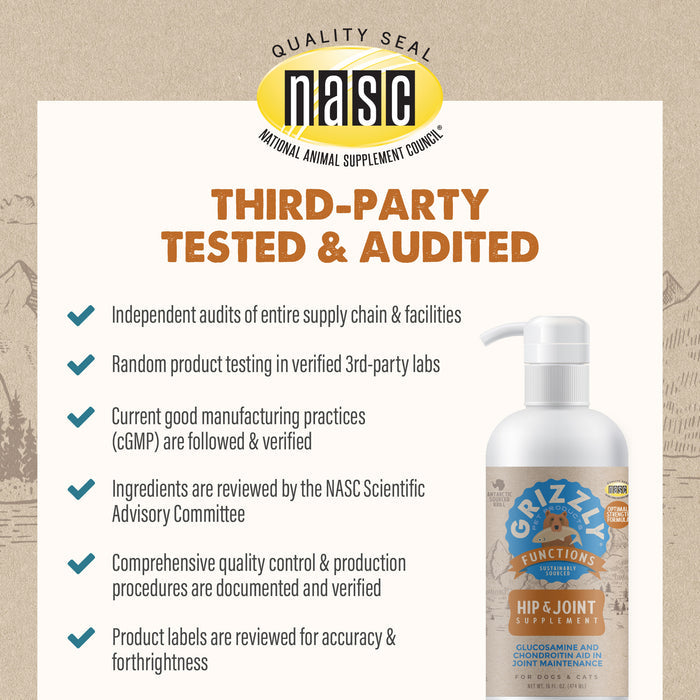 Grizzly Joint Aid Liquid Supplement for Dogs - 16 oz.