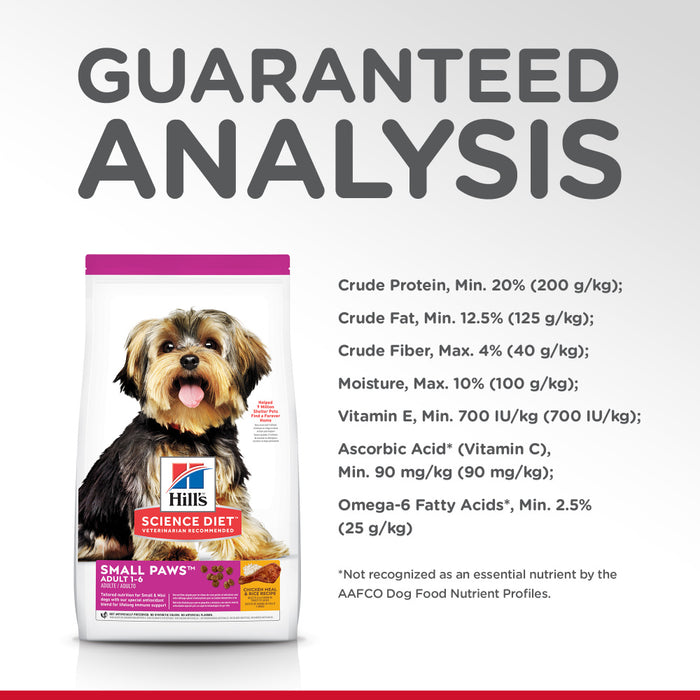 Hill's Science Diet Adult Small Paws Chicken Meal & Rice Recipe Dry Dog Food