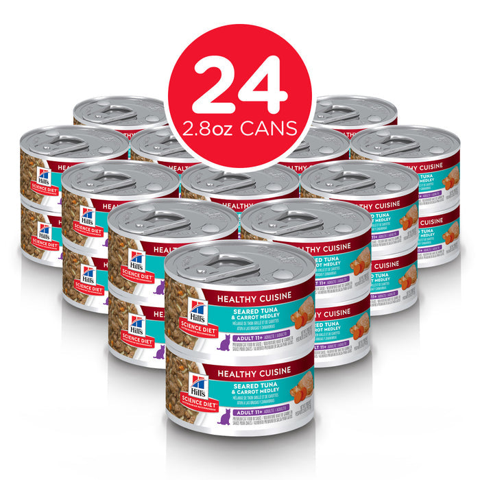 Hill's Science Diet Healthy Senior Cuisine Adult 11+ Seared Tuna & Carrot Medley Canned Cat Food