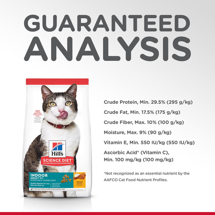 Hill's Science Diet Indoor Senior 11+ Dry Cat Food, Chicken Recipe