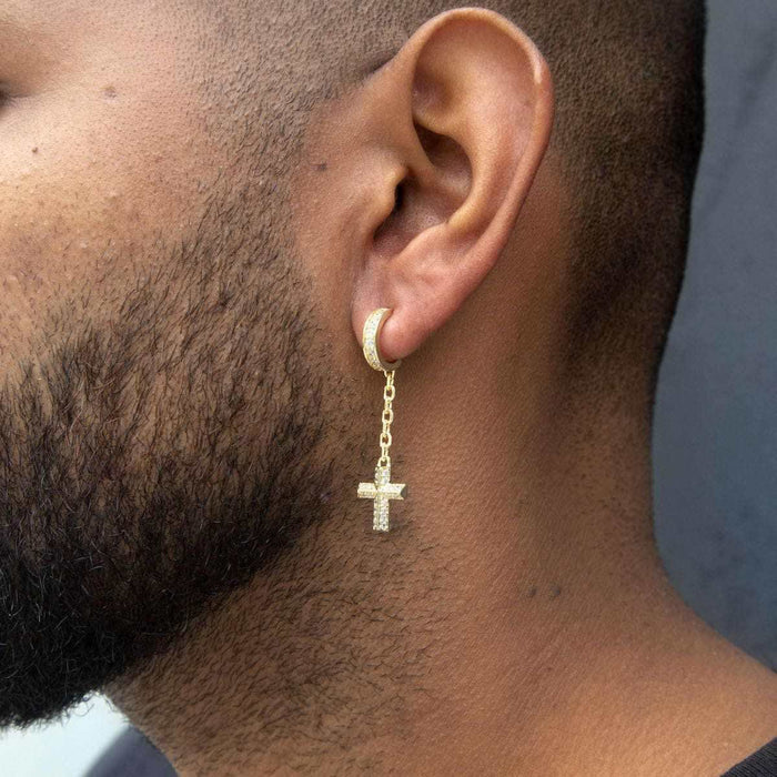 Alternate Cross Chain Earrings - The GLD Shop