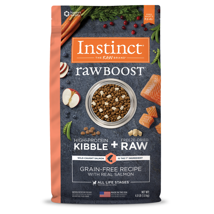 Instinct Raw Boost Salmon Dry Dog Food, 4 lb. Bag