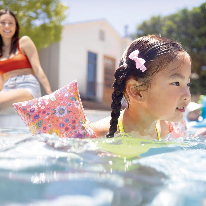 Intex Rectangular Frame Pool Set 4.5m (L) x 2.2m (W) x 84cm (H) With Intex Sweet Blossom Swim Armbands