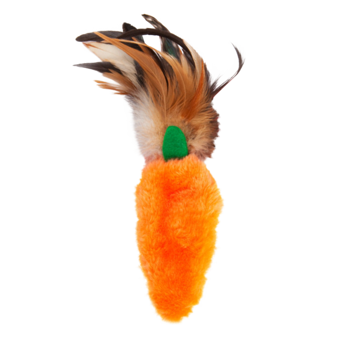 KONG Refillables Carrot w/Feather Top Cat Toy