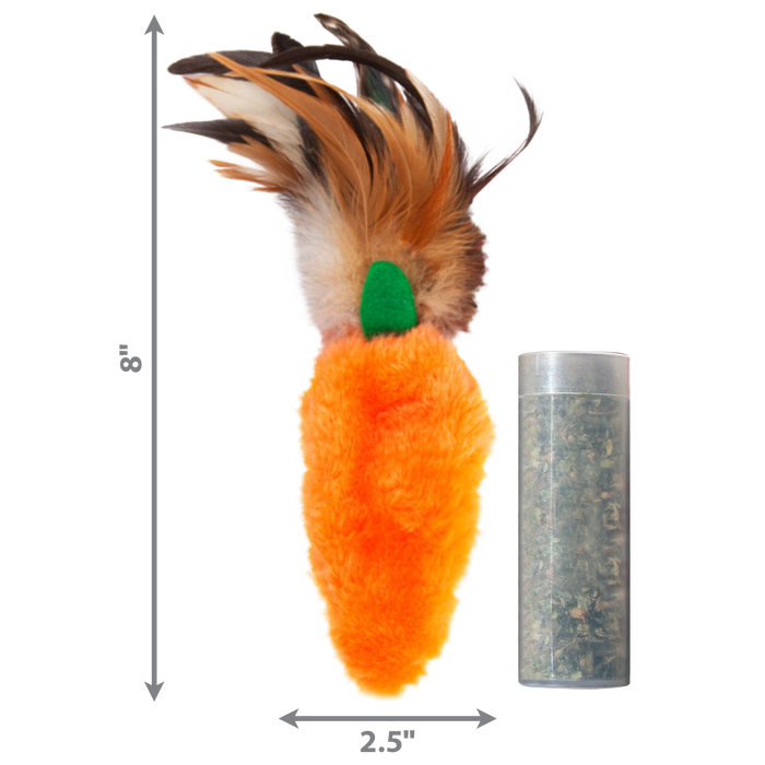 KONG Refillables Carrot w/Feather Top Cat Toy