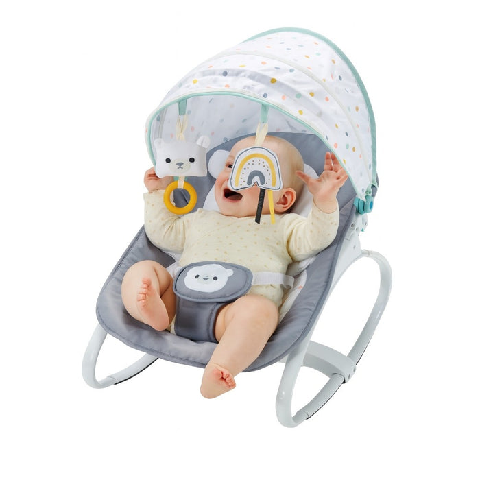 Konig Kids Baby Rocker Bouncer with Canopy (Bear)