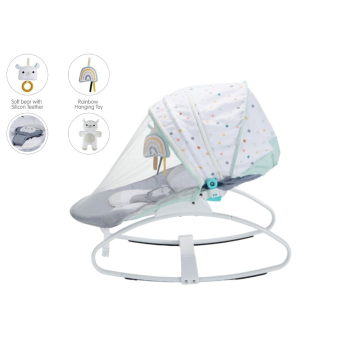 Konig Kids Baby Rocker Bouncer with Canopy (Bear)