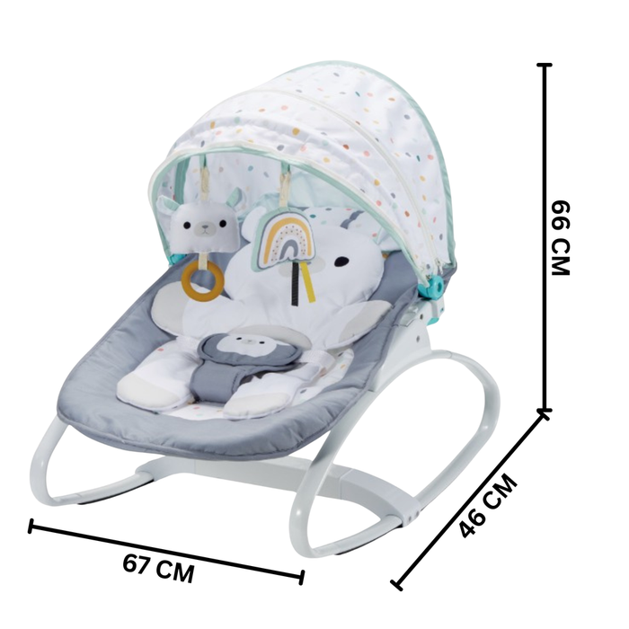 Konig Kids Baby Rocker Bouncer with Canopy (Bear)