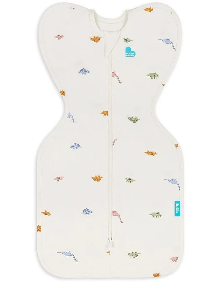 Love To Dream Swaddle Up 1.0T Stretch Cotton (Dinosnore Cream, 0 Month, Newborn)