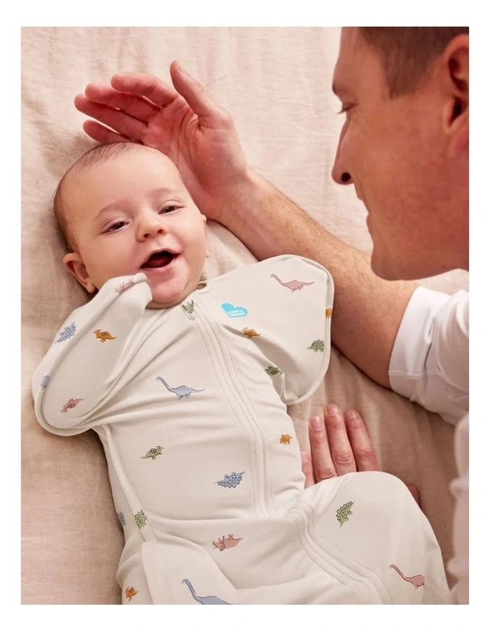 Love To Dream Swaddle Up 1.0T Stretch Cotton (Dinosnore Cream, 0 Month, Newborn)