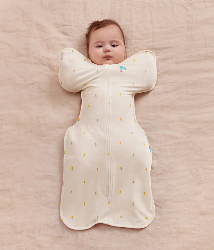 Love To Dream Swaddle UP Stretch Cotton Bamboo (Lemon Cream, 0 Month, Newborn)