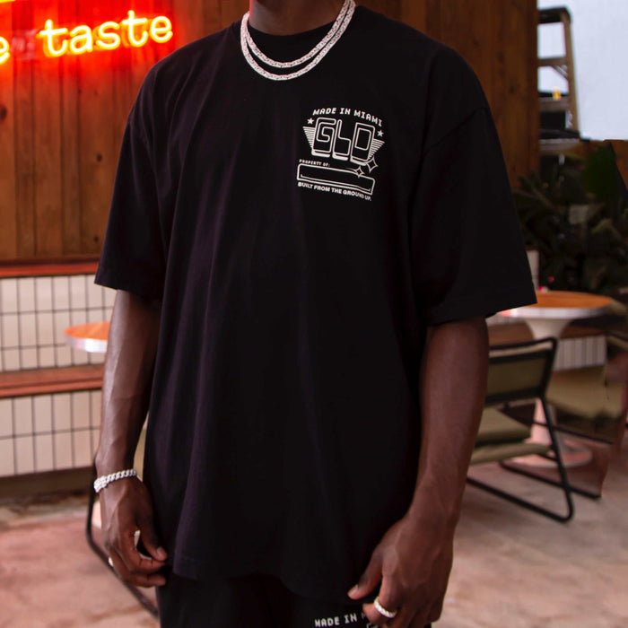 Made In Miami Black Tee - The GLD Shop