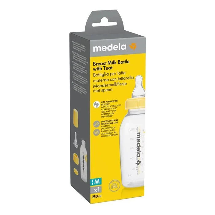 Medela Milk Bottle With Medium Flow Teat (250ml)